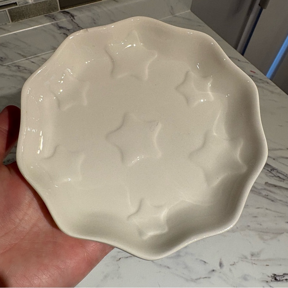 Princess House 3 Tier Christmas Tree Serving Tray white star embossed plates - Picture 9 of 15